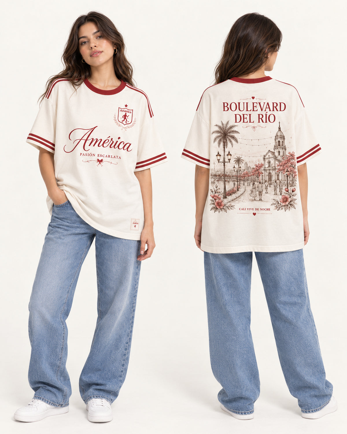 América De Cali Boulevard Del Río - Foto 2 oversize larga mujer