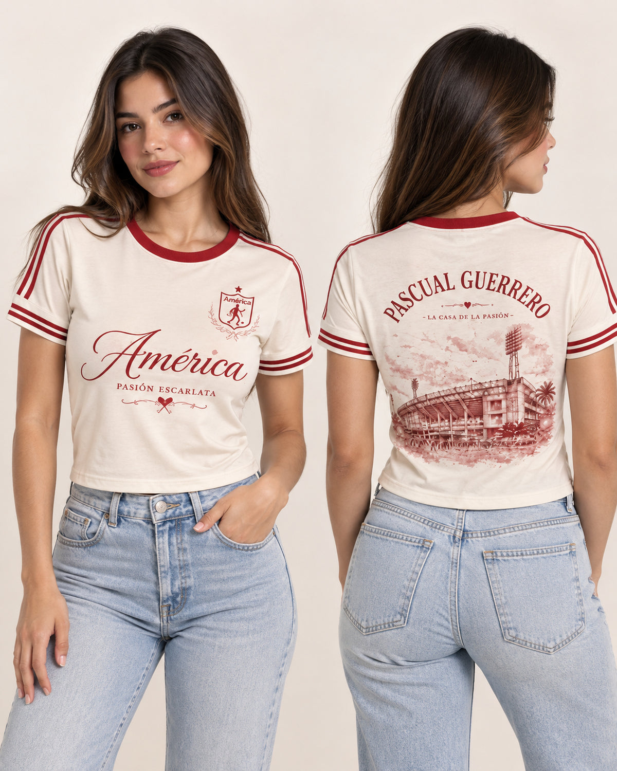 América De Cali X Pascual Guerrero — baby tee mujer