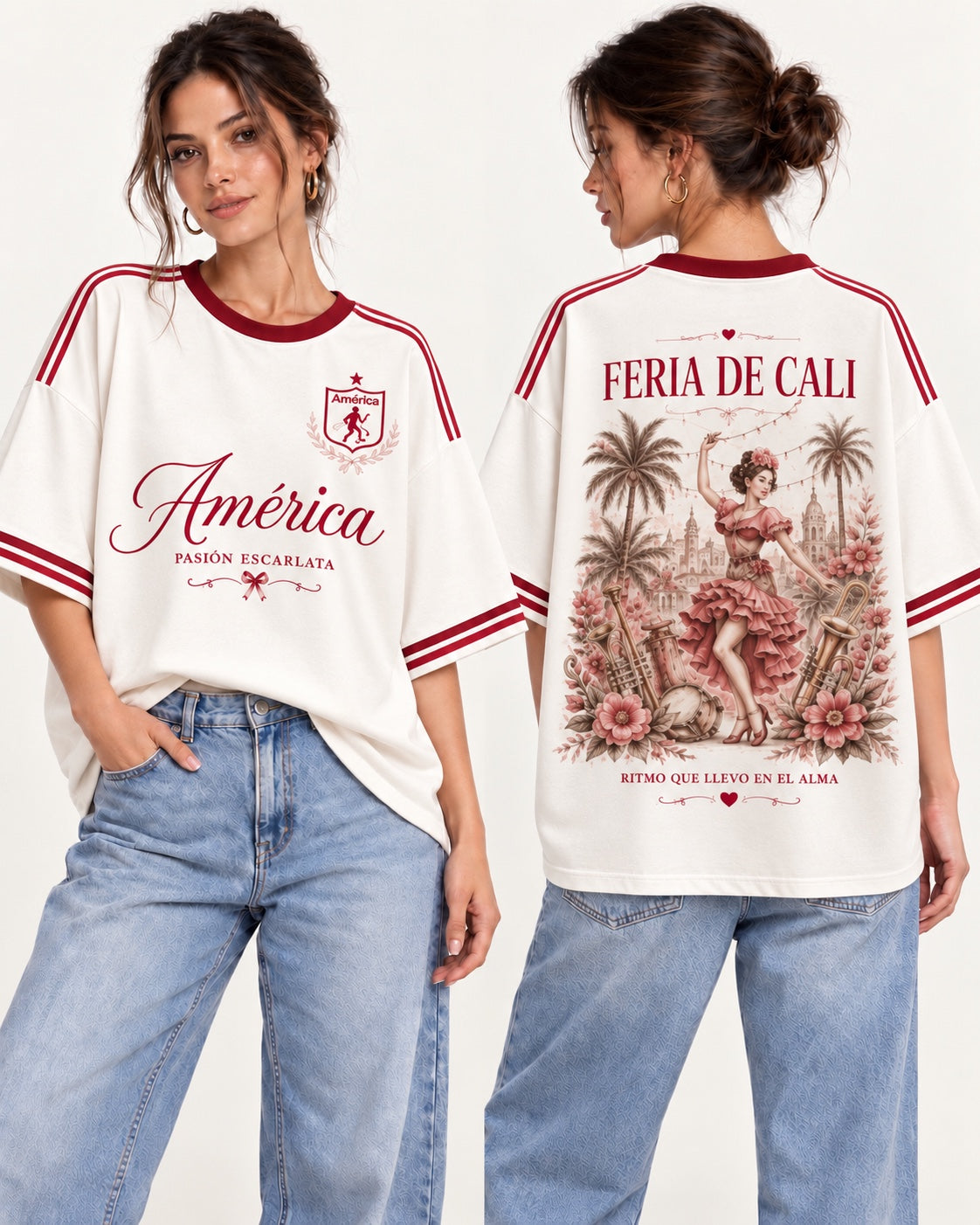 América de Cali X Feria Escarlata - oversize larga mujer