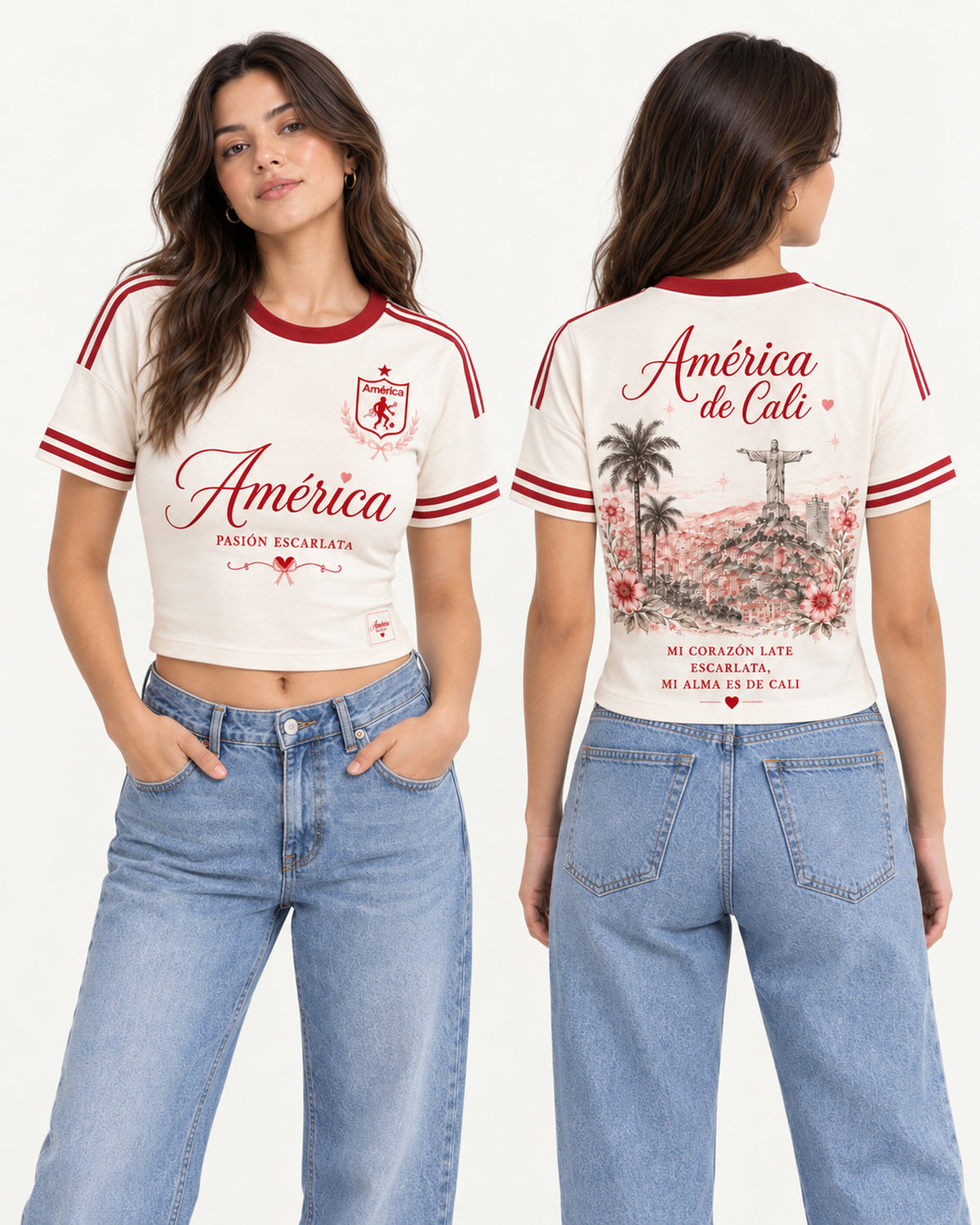 América De Cali A Pura Pasión - Foto 4 baby tee mujer