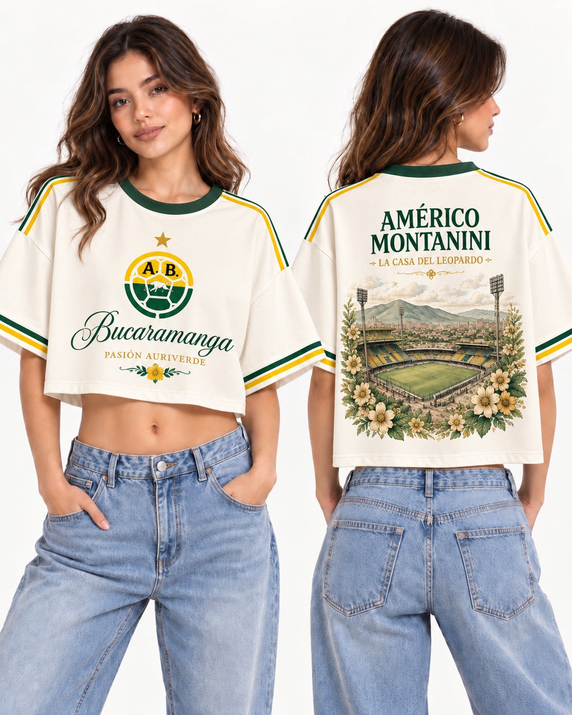Atlético Bucaramanga X Casa Del Leopardo - oversize corta mujer