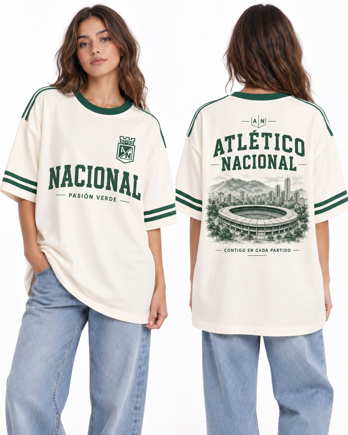 Atlético Nacional oversize larga mujer