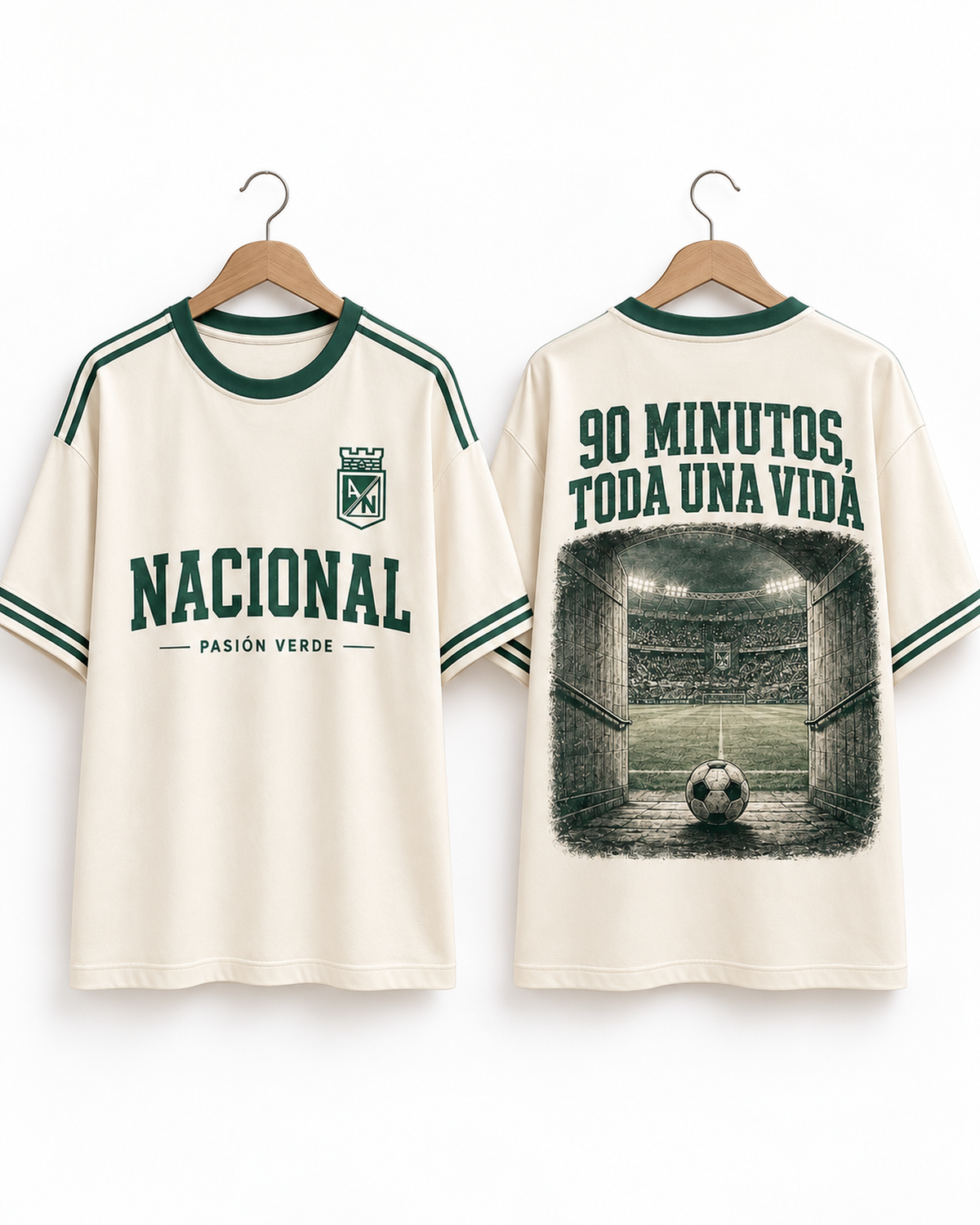 Atlético Nacional X 90 Minutos Toda Una Vida — prenda sola frente y espalda