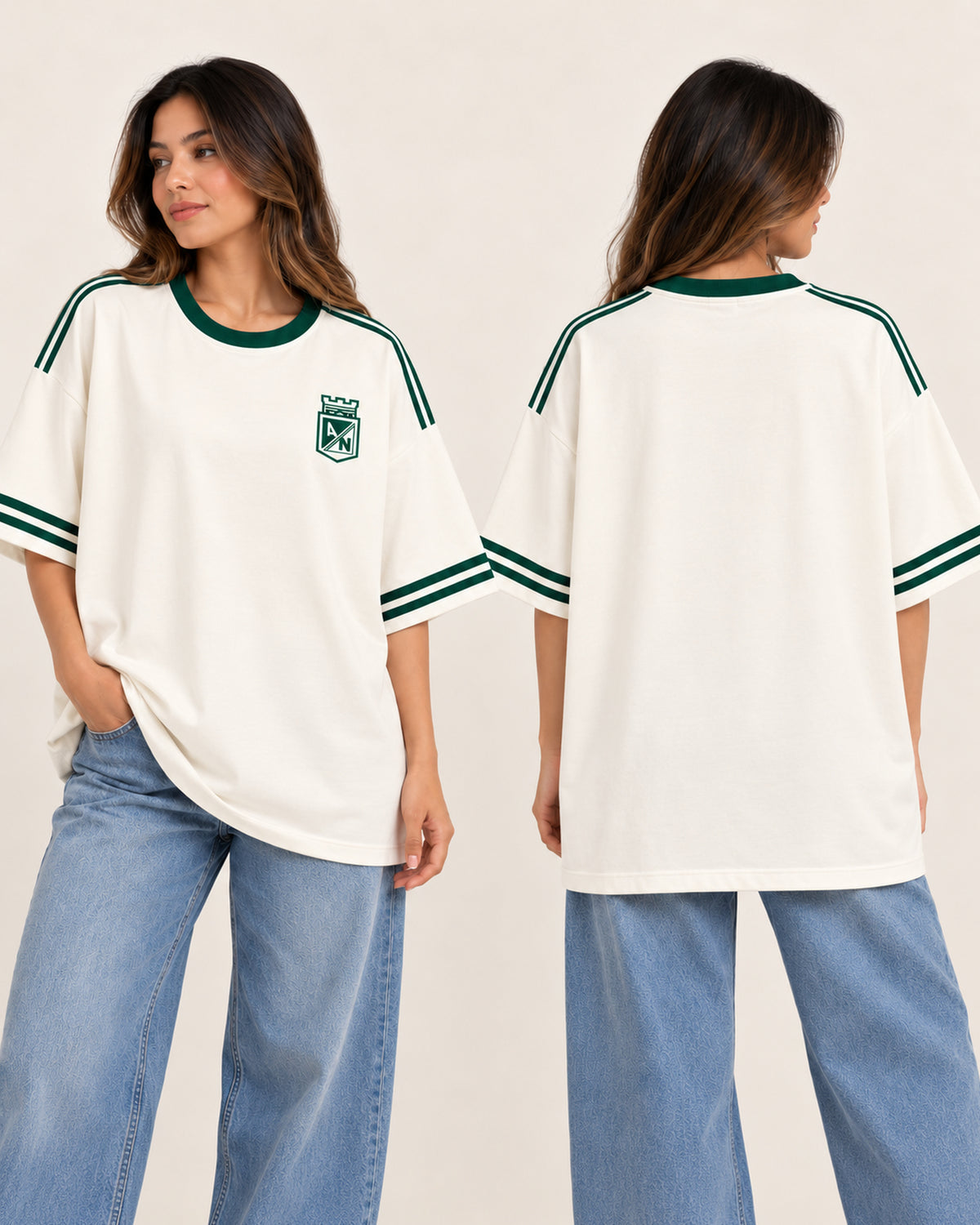 Atlético Nacional Esencia Verdolaga - oversize larga mujer