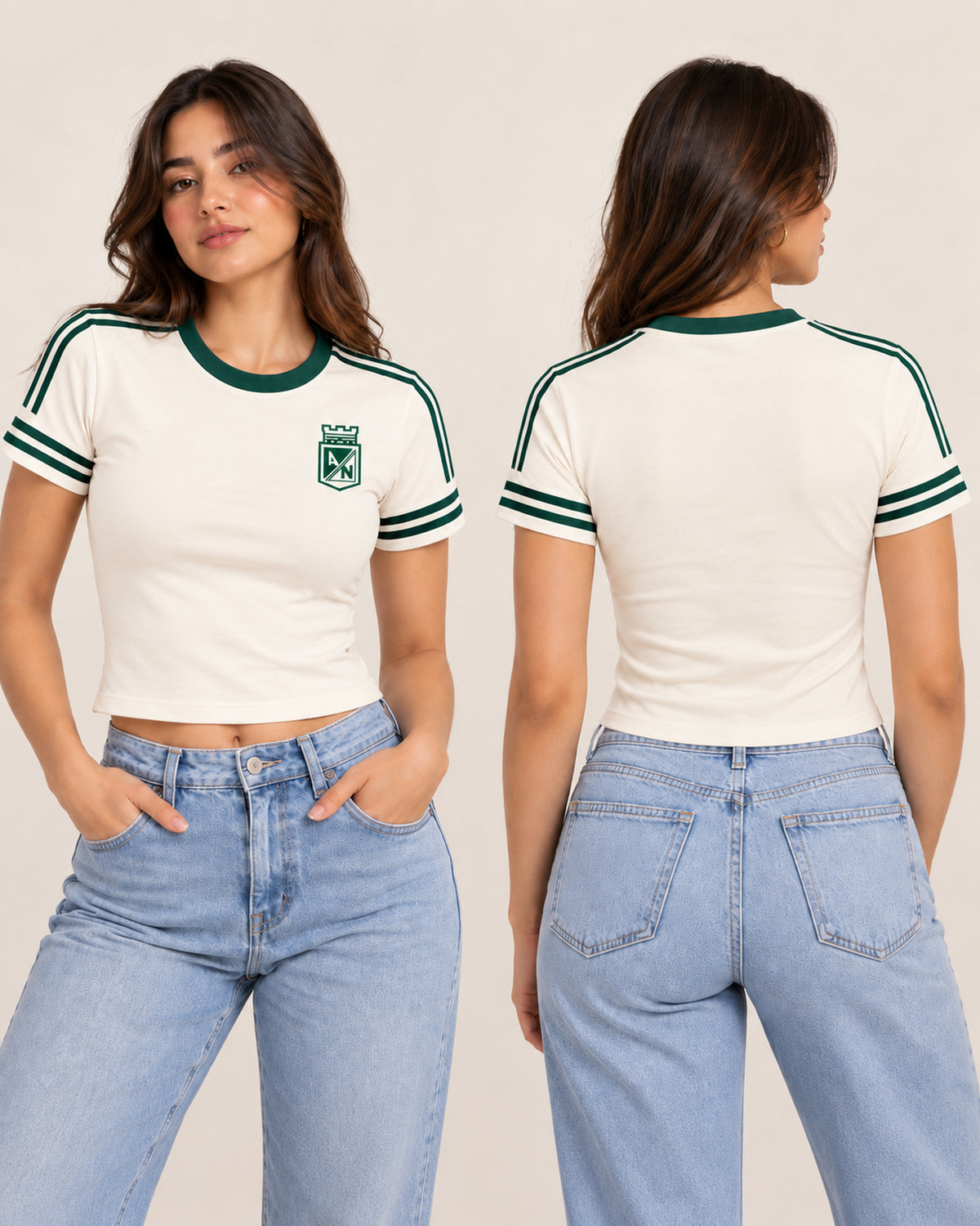 Atlético Nacional Esencia Verdolaga - baby tee mujer