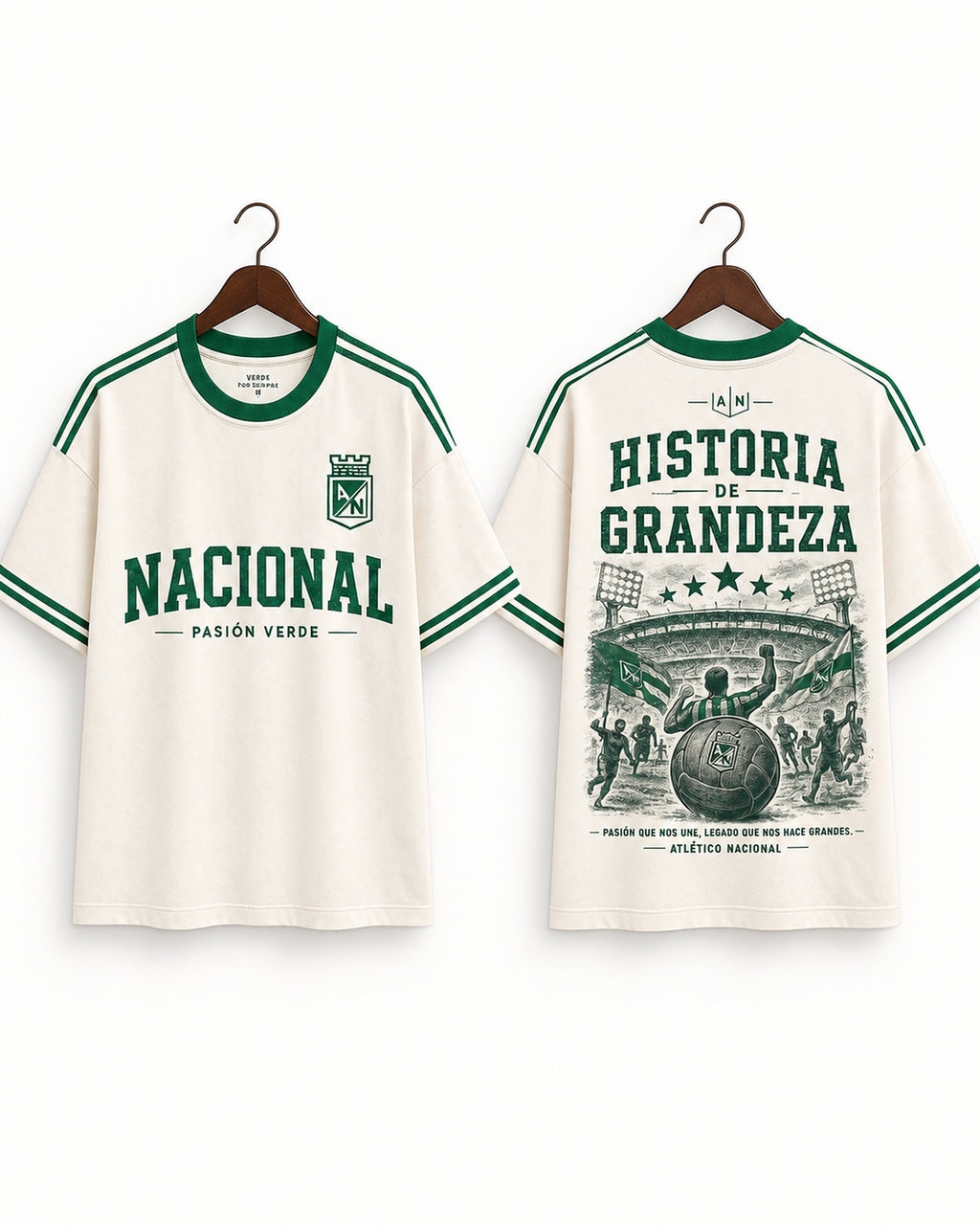 Atlético Nacional X Historia De Grandeza - prenda sola frente y espalda