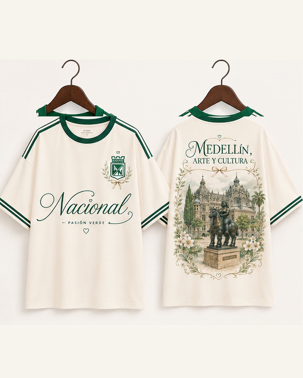 Atlético Nacional X Medellín Arte Y Cultura - prenda sola frente y espalda