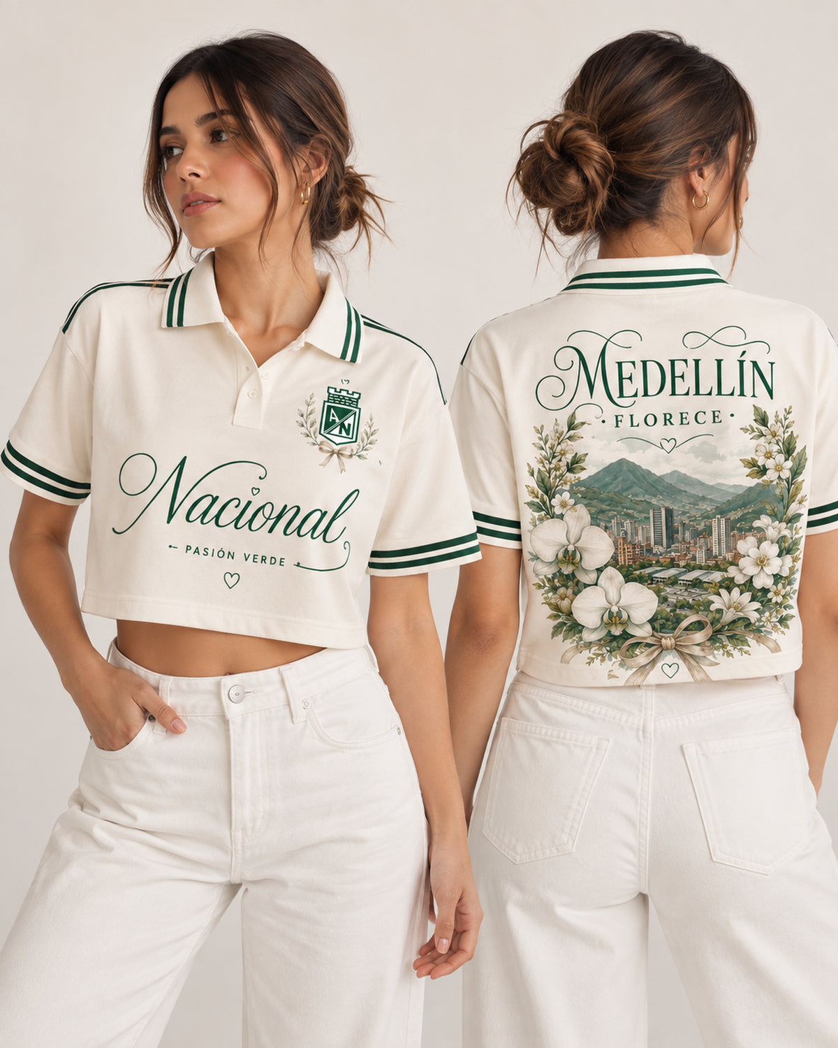Atlético Nacional X Medellín Florece — polo mujer