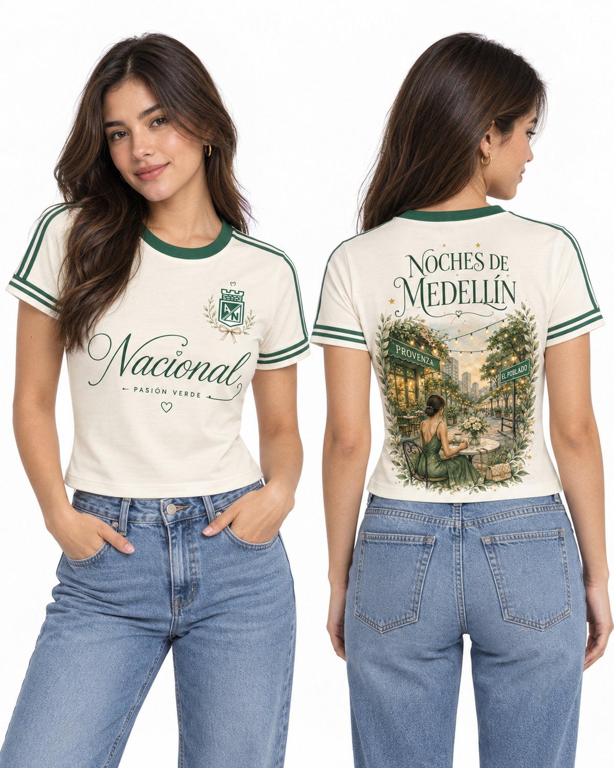 Atlético Nacional Noches De Medellín - Foto 4 baby tee mujer