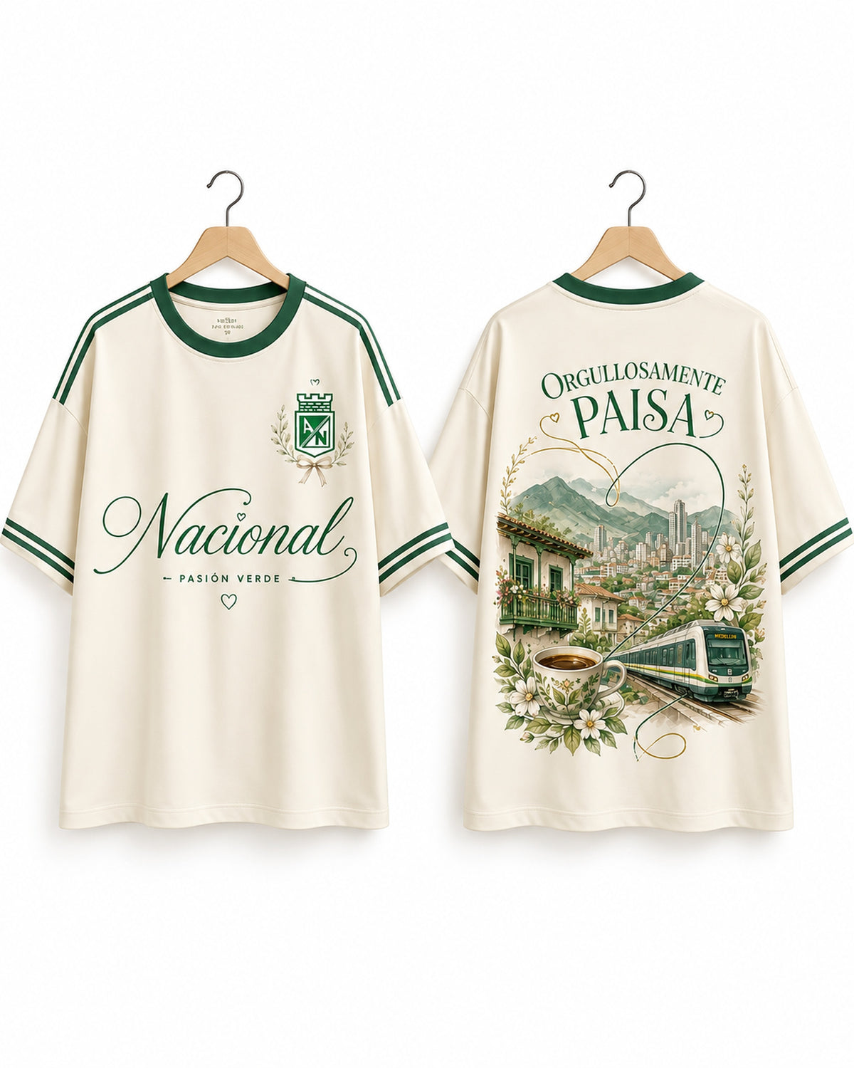 Atlético Nacional Orgullosamente Paisa - prenda sola frente y espalda