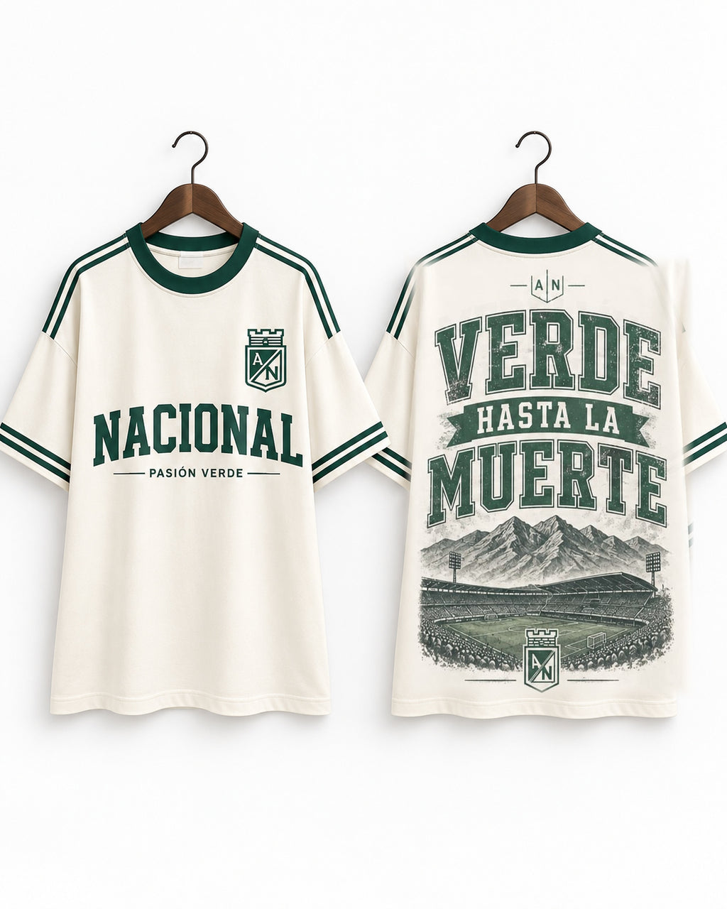 Atlético Nacional X Verde Hasta La Muerte - prenda sola frente y espalda