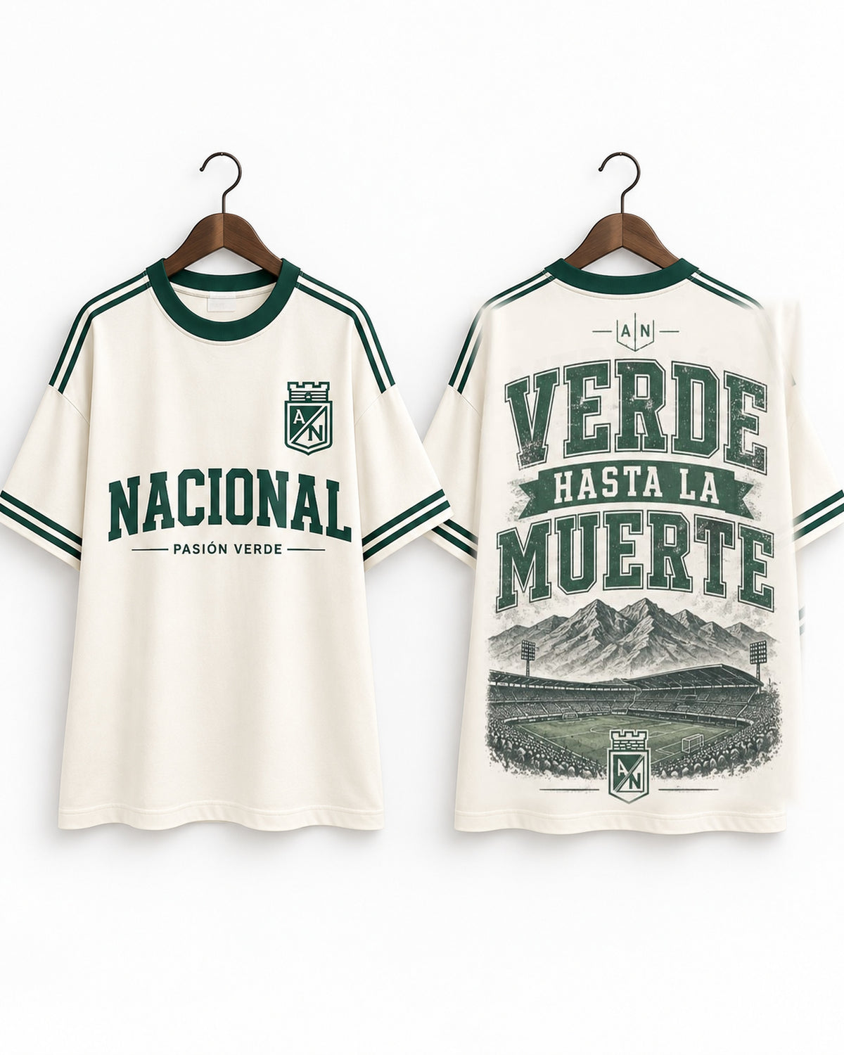 Atlético Nacional X Verde Hasta La Muerte - prenda sola frente y espalda