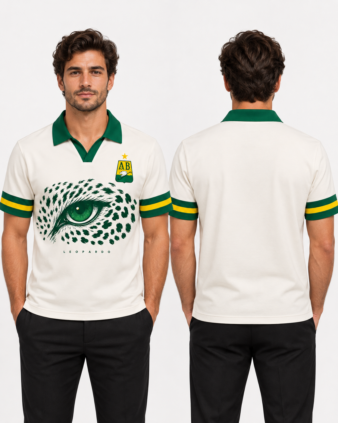 Hombre polo regular fit frente y espalda