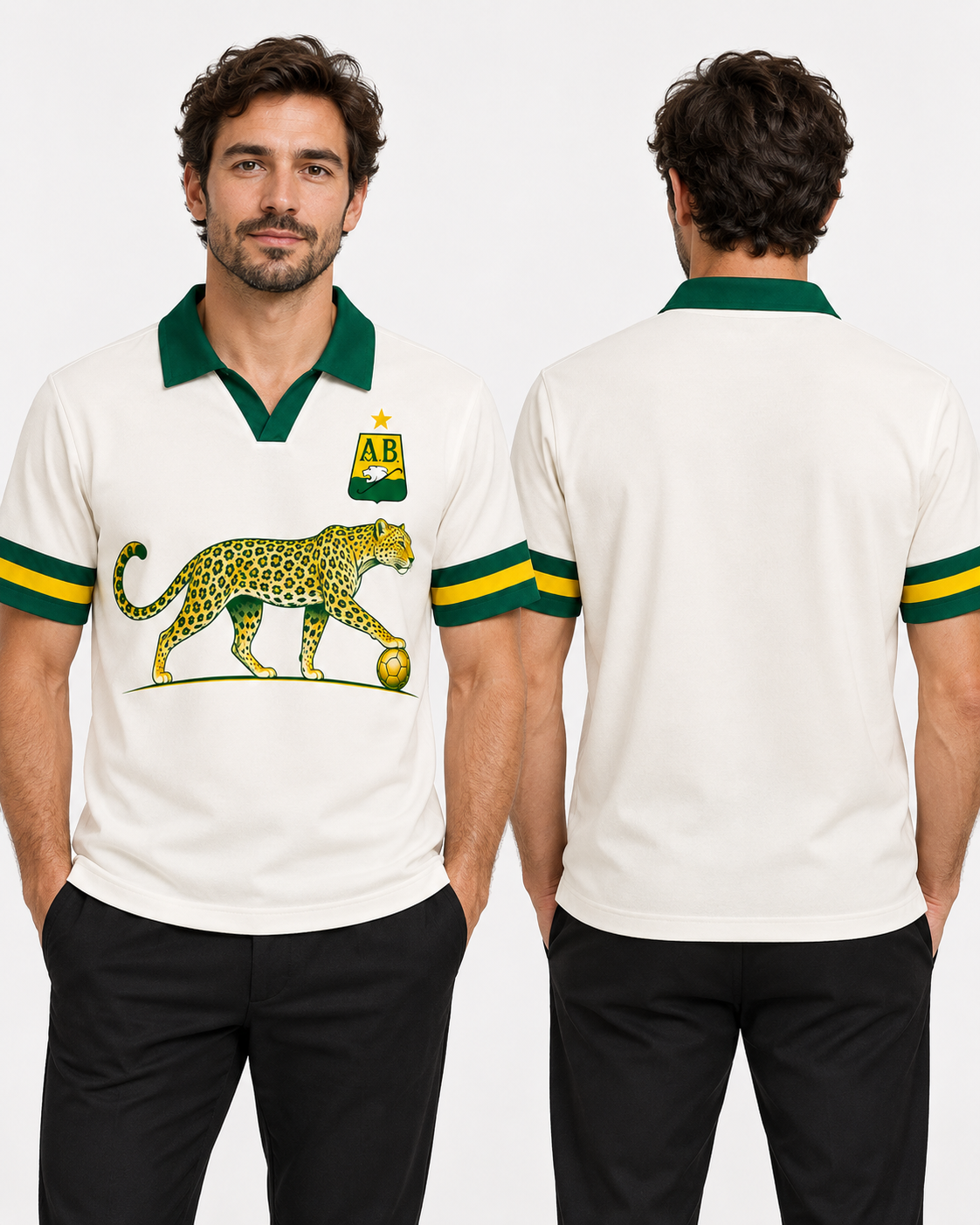 Hombre polo regular fit frente y espalda