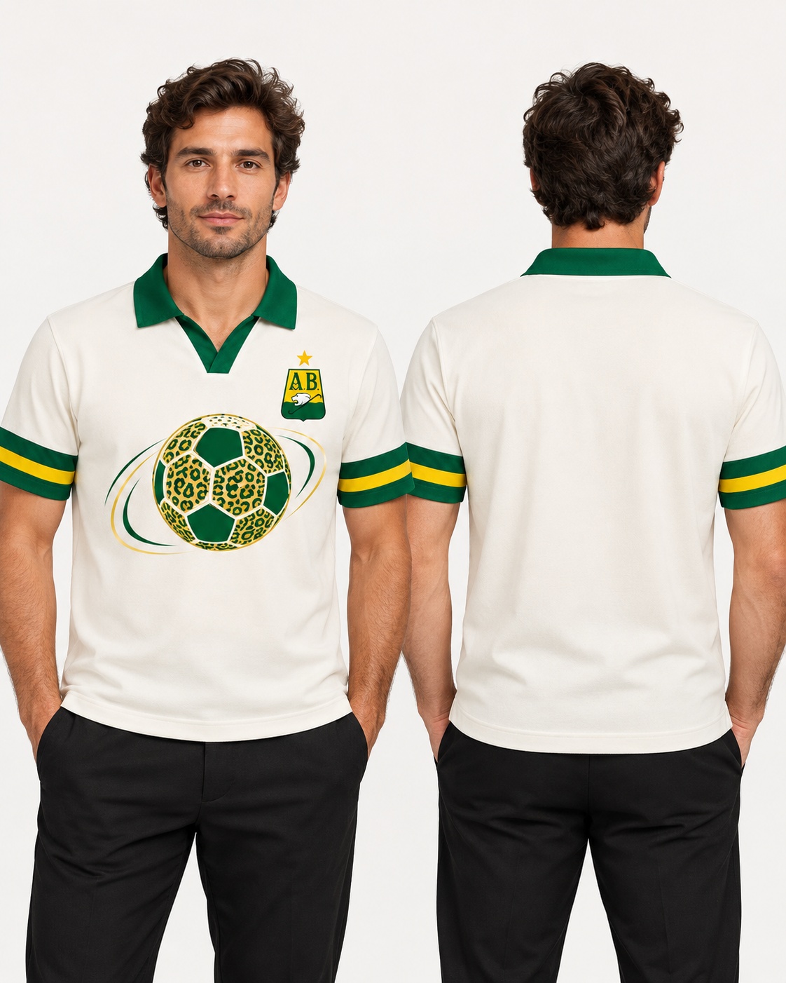 Hombre polo regular fit frente y espalda