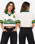 Mujer polo oversize corta frente y espalda