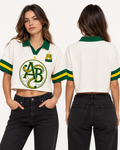 Mujer polo oversize corta frente y espalda