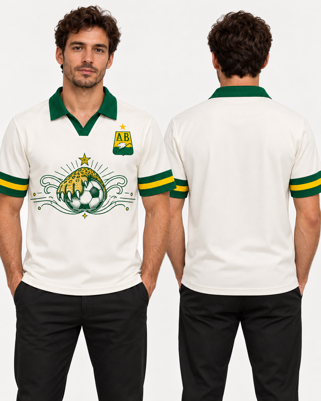 Hombre polo regular fit frente y espalda