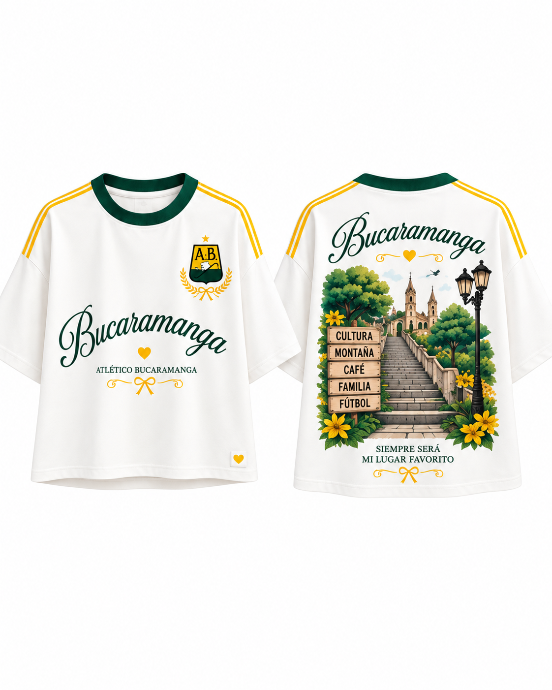 Atlético Bucaramanga Mi Lugar Favorito — prenda sola frente y espalda