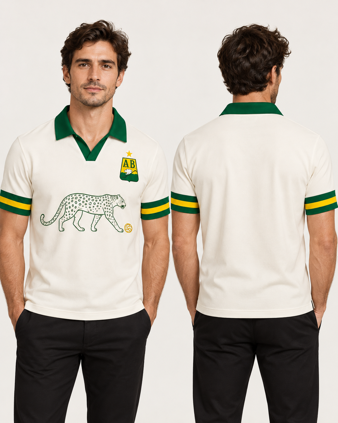 Hombre polo regular fit frente y espalda