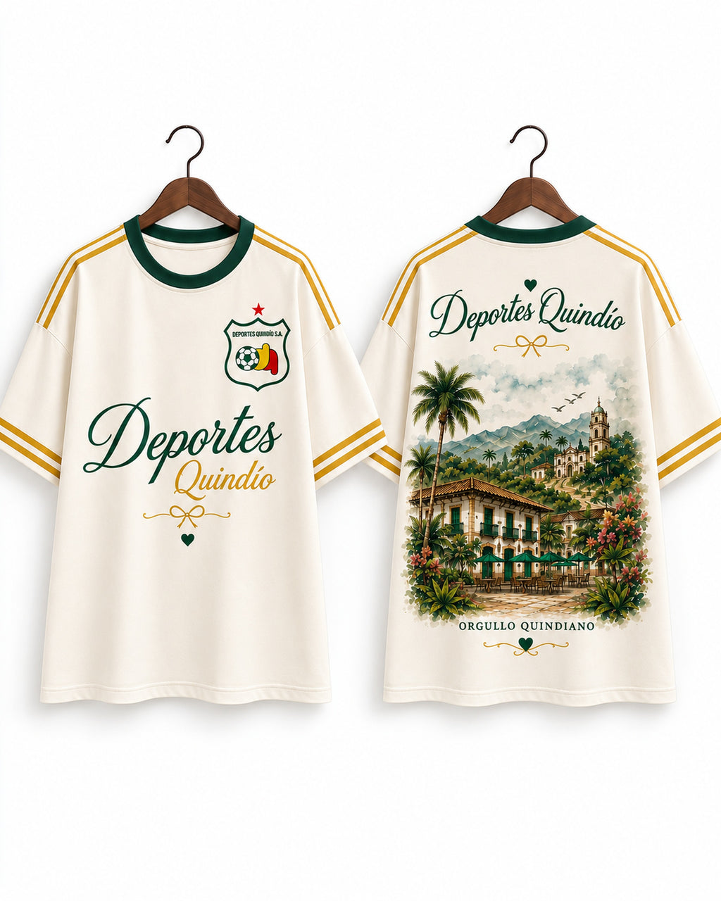 Deportes Quindío X Orgullo Quindiano - prenda sola frente y espalda