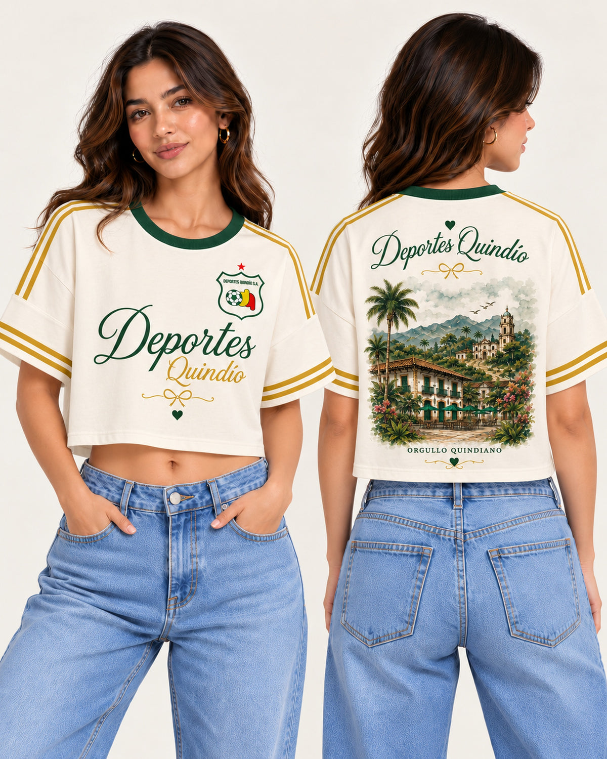 Deportes Quindío X Orgullo Quindiano - oversize corta mujer