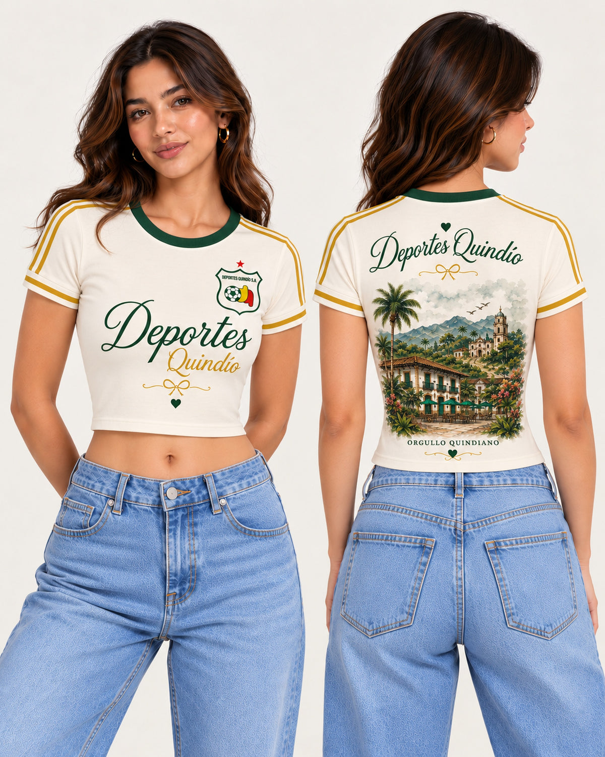 Deportes Quindío X Orgullo Quindiano - baby tee mujer
