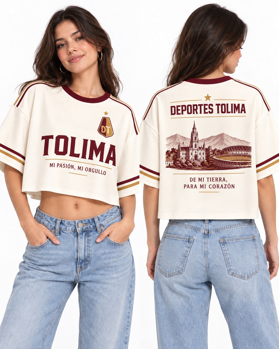 Deportes Tolima oversize corta mujer