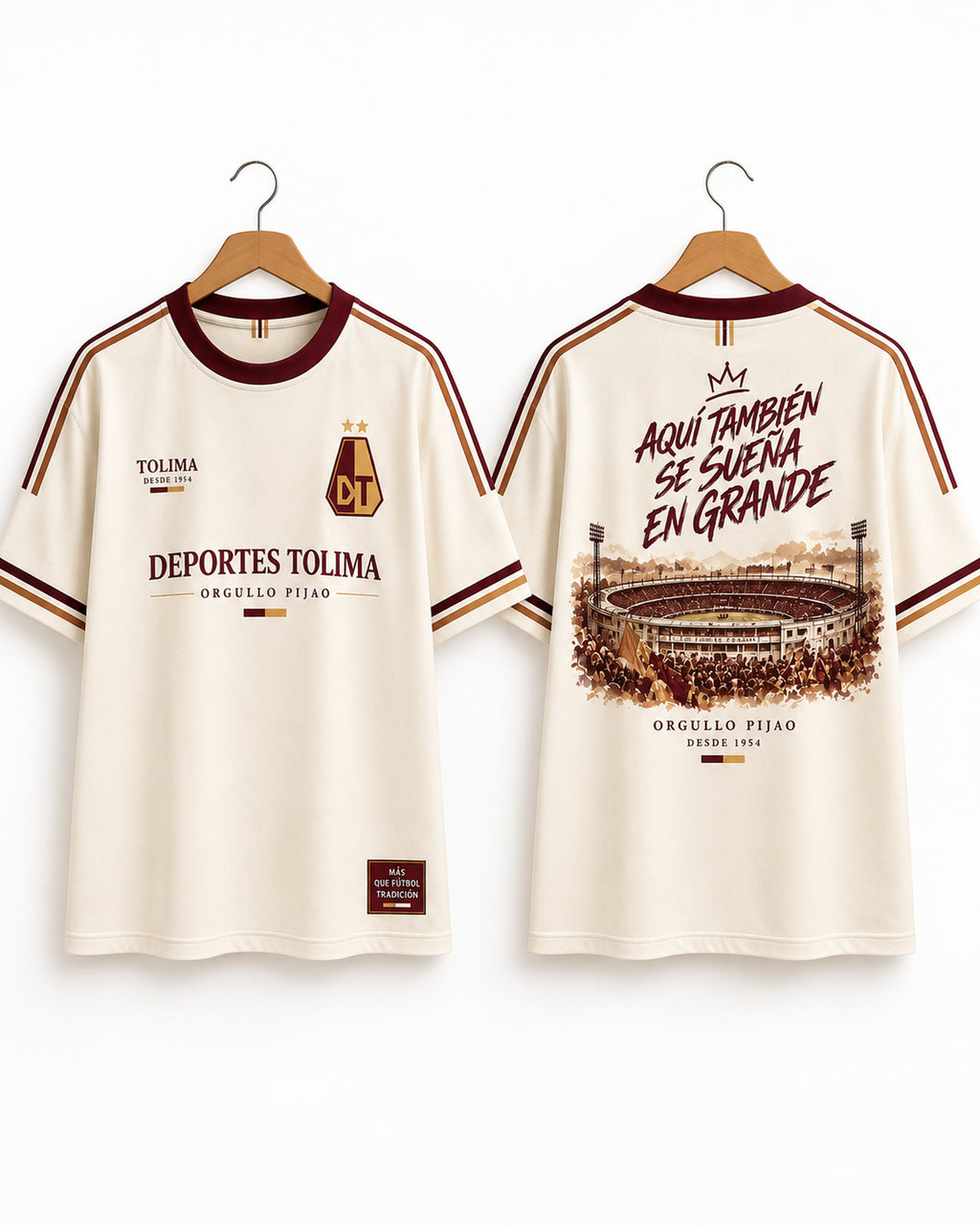 Deportes Tolima X Aquí Se Sueña En Grande — prenda sola frente y espalda