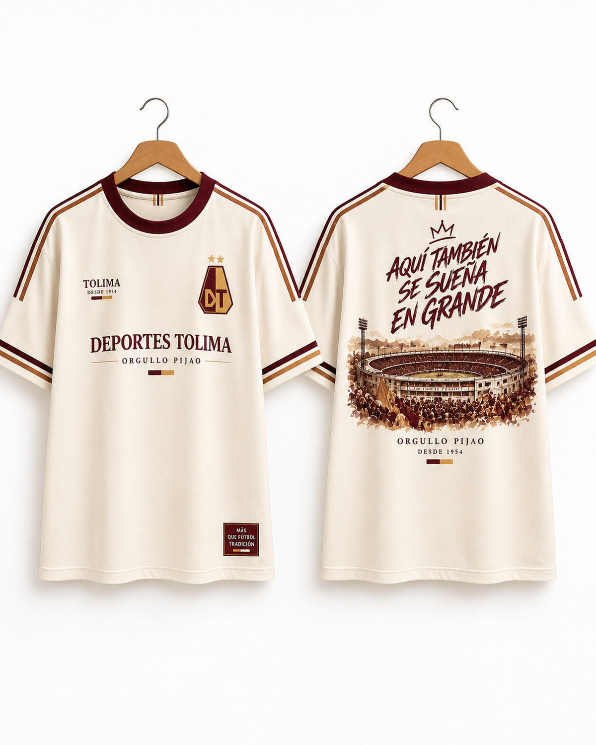 Deportes Tolima X Aquí Se Sueña En Grande — prenda sola frente y espalda