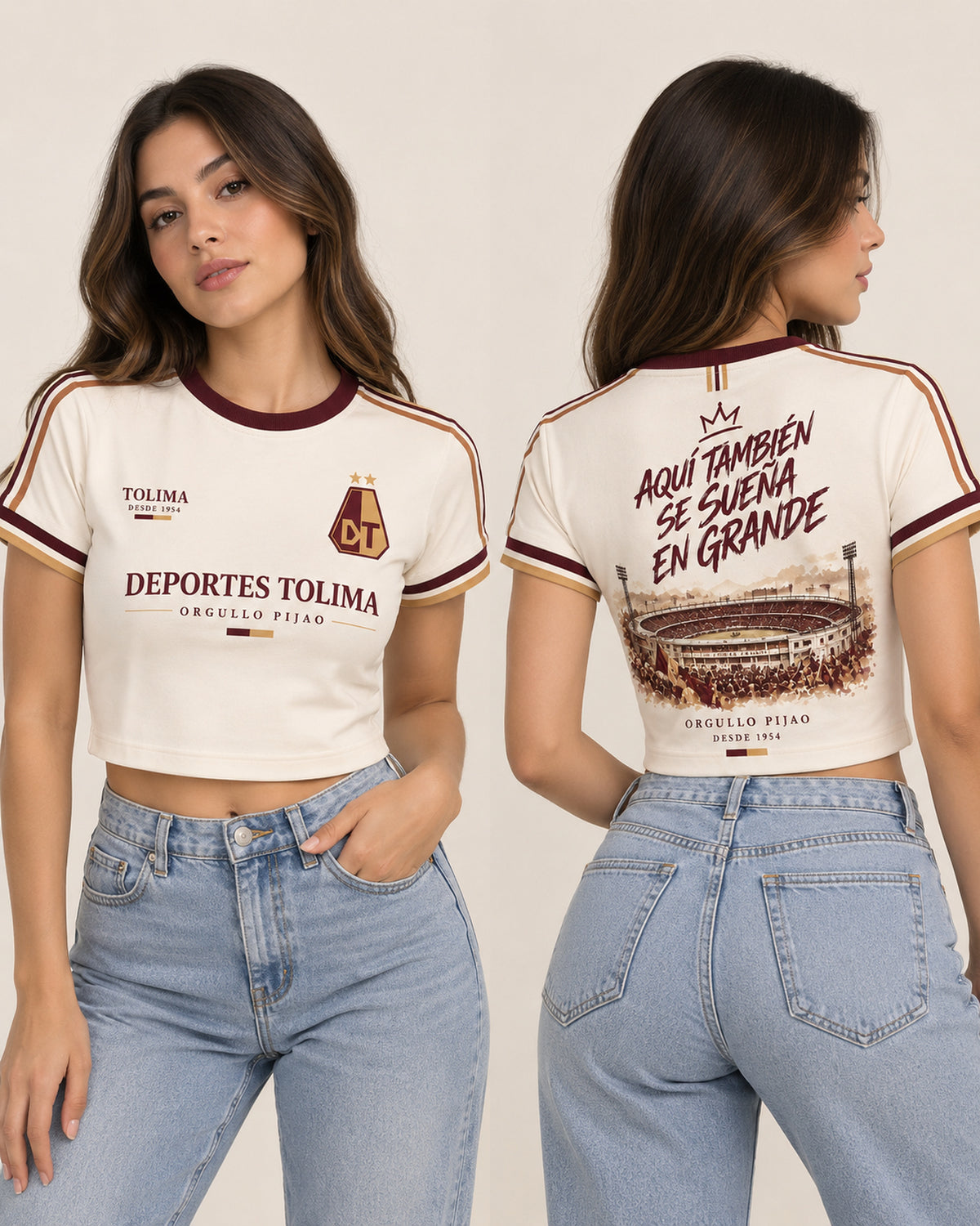 Deportes Tolima X Aquí Se Sueña En Grande — baby tee mujer