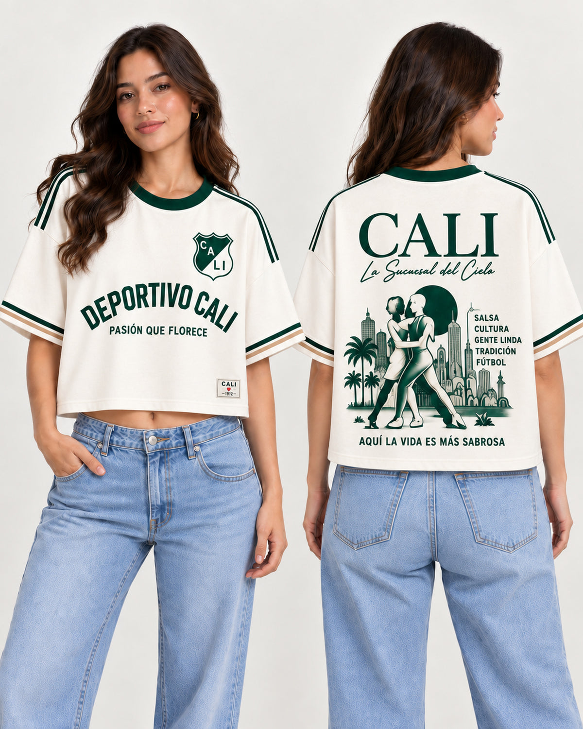 Deportivo Cali X La Sucursal Del Cielo — oversize corta mujer