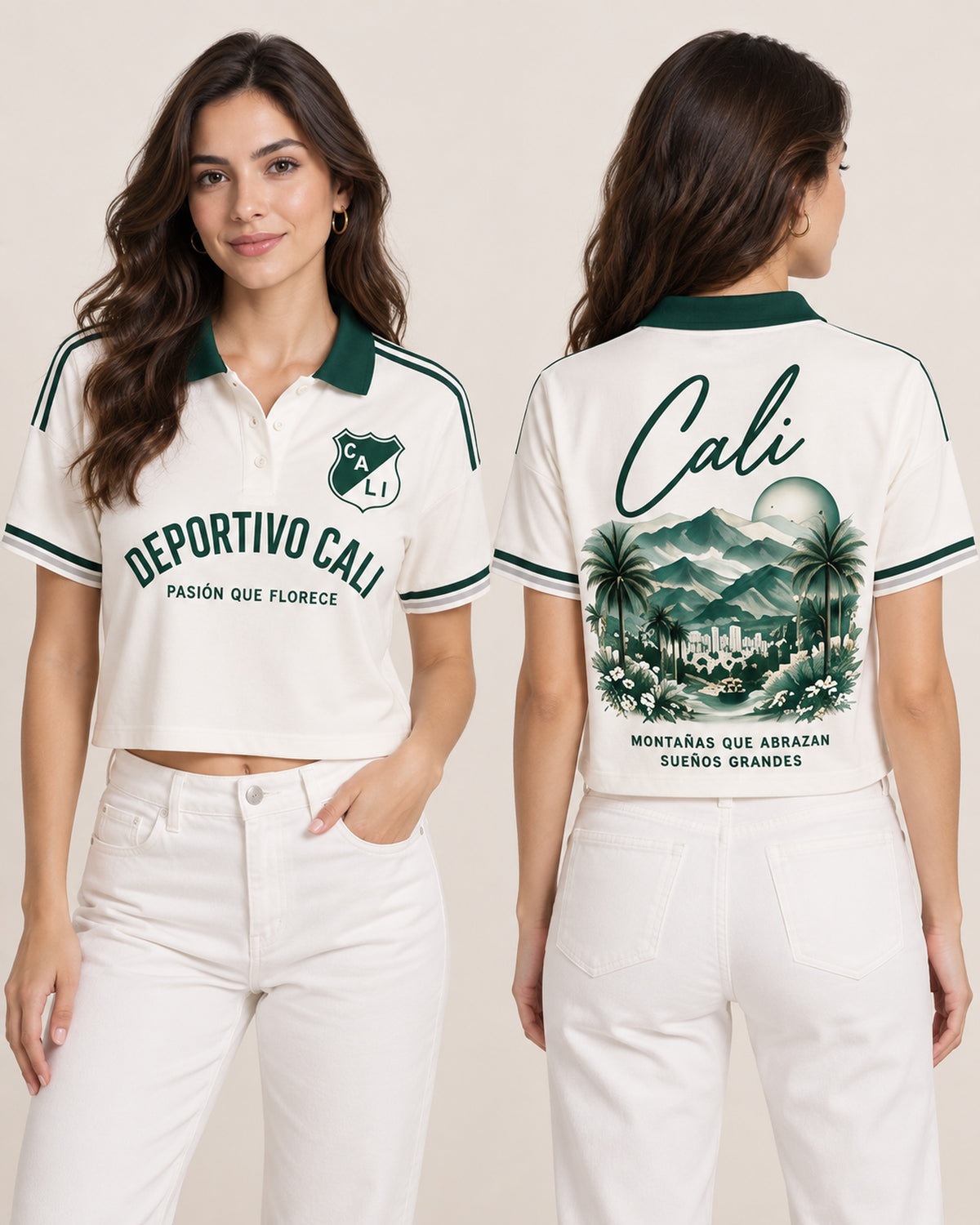 Deportivo Cali X Montañas Que Abrazan — polo mujer