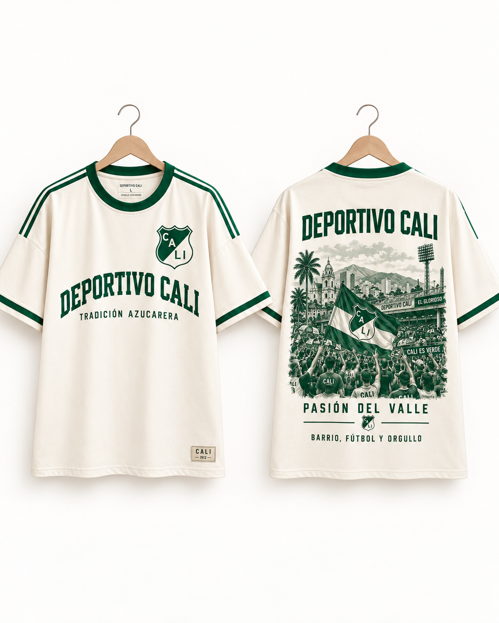 Deportivo Cali X Pasión Del Valle — prenda sola frente y espalda