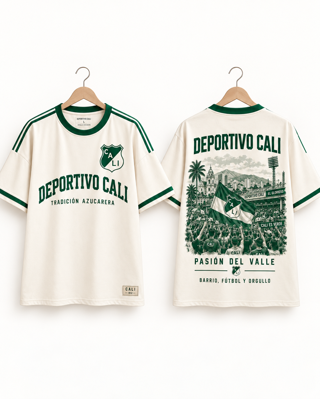 Deportivo Cali X Pasión Del Valle — prenda sola frente y espalda