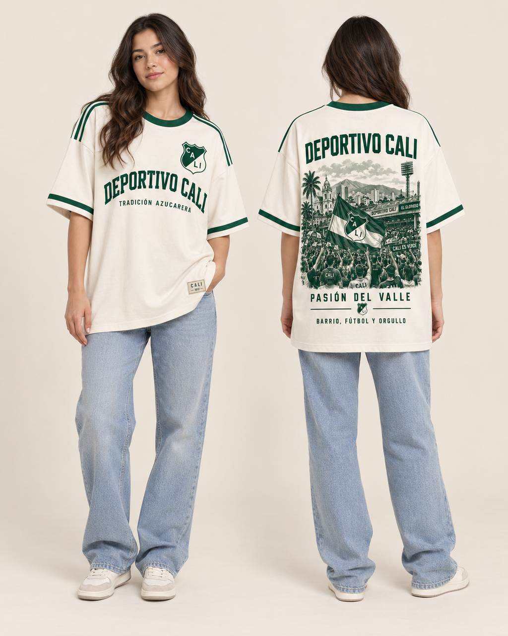 Deportivo Cali X Pasión Del Valle — oversize larga mujer