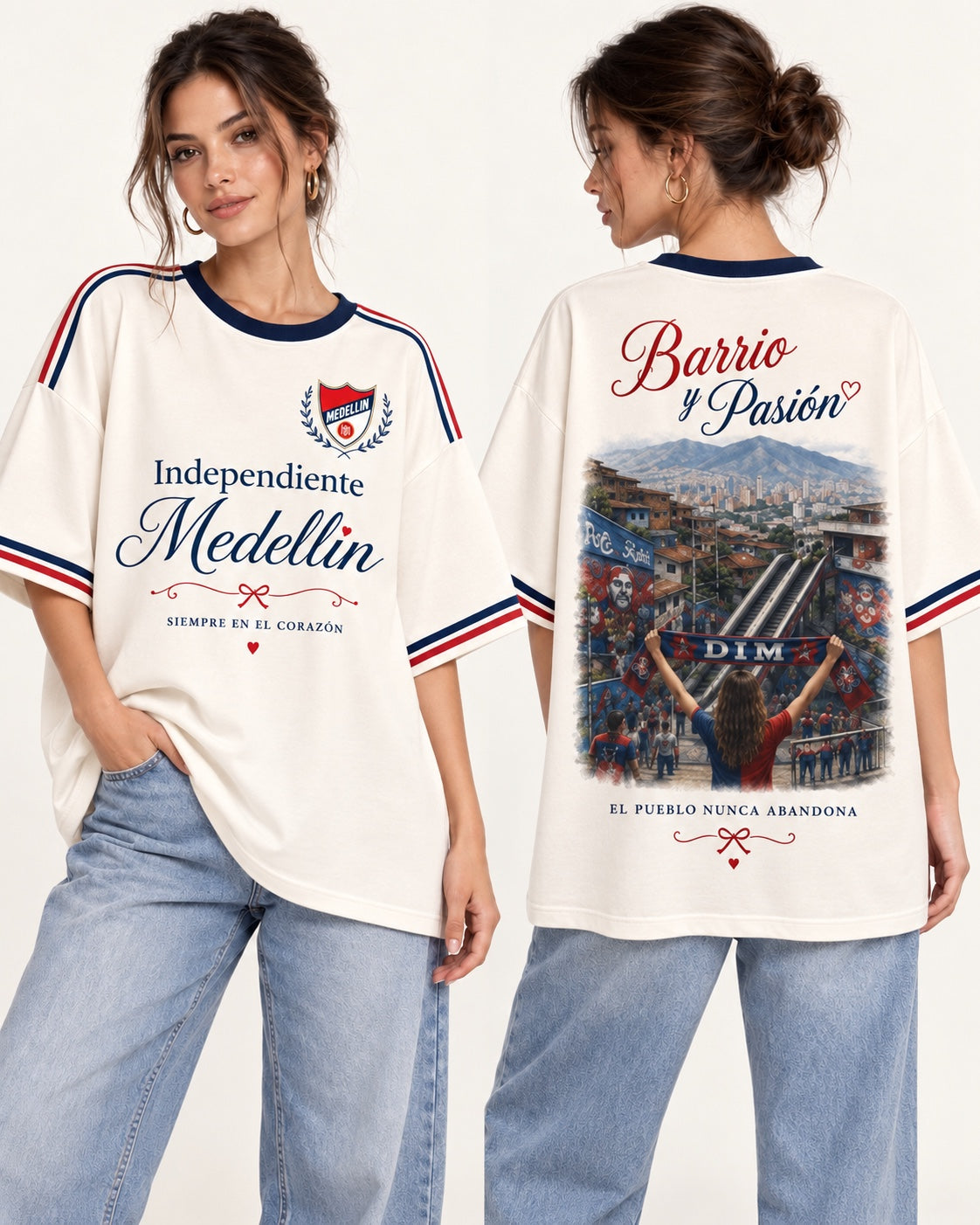 Independiente Medellín X Barrio Y Pasión - oversize larga mujer