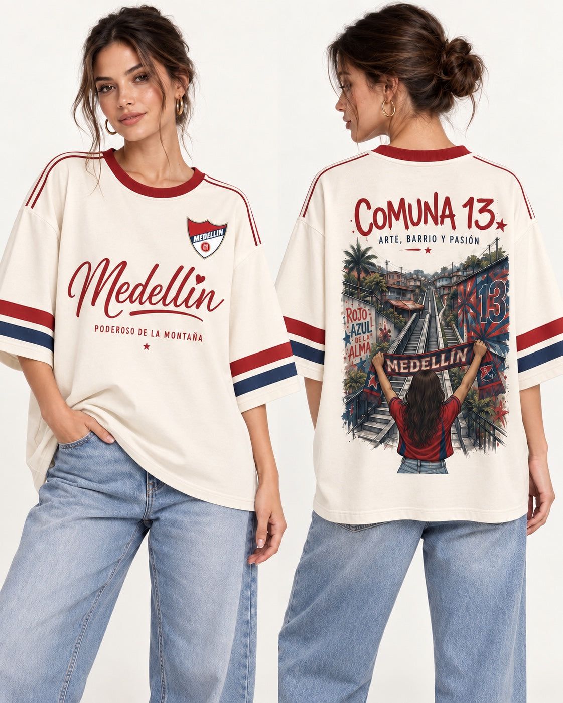 Independiente Medellín X Comuna 13 - Oversize larga mujer