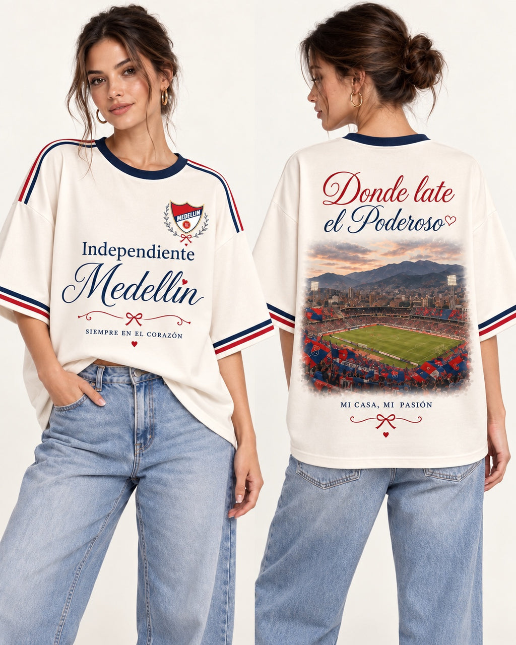 Independiente Medellín X El Poderoso - oversize larga mujer
