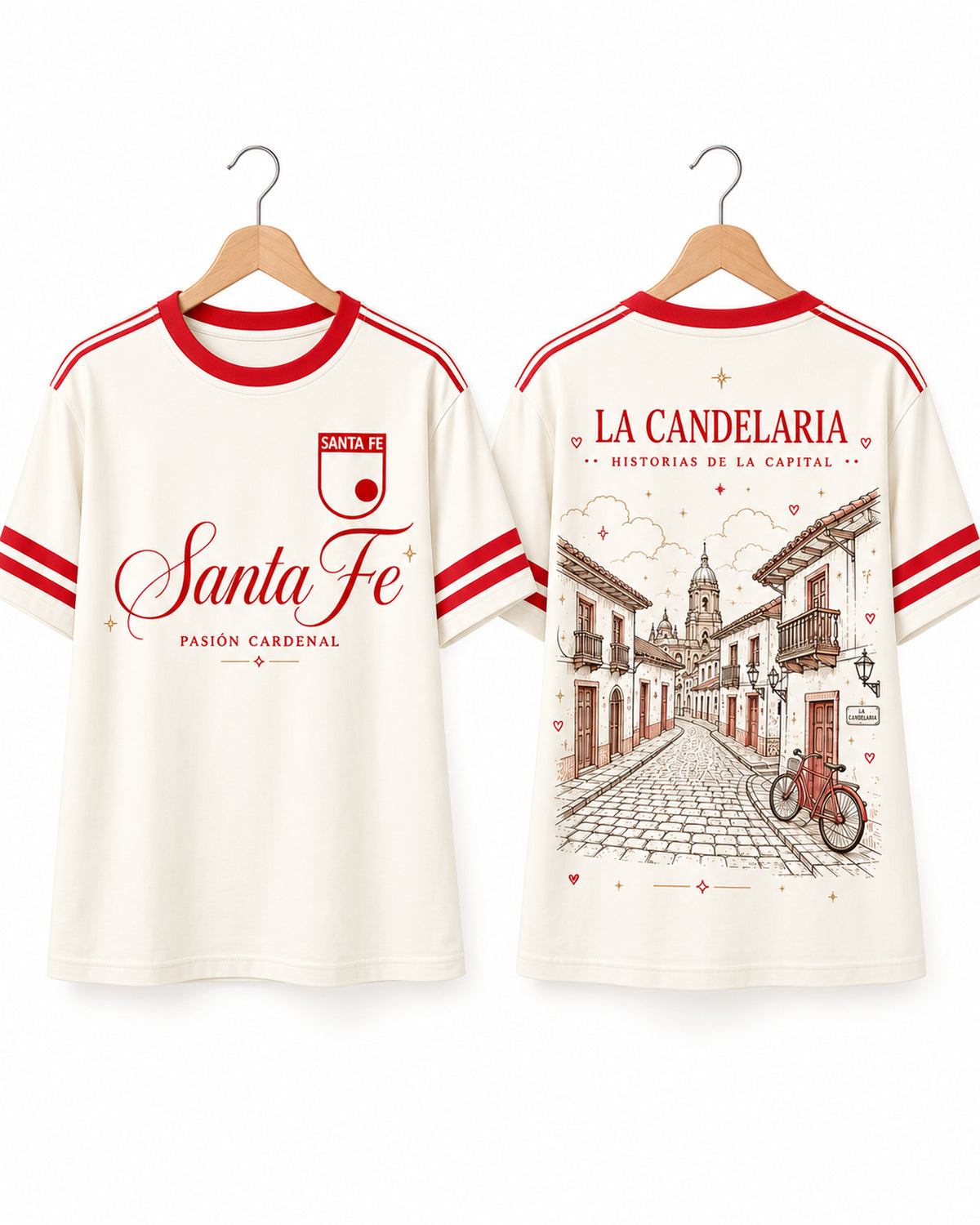 Independiente Santa Fe La Candelaria - prenda sola frente y espalda