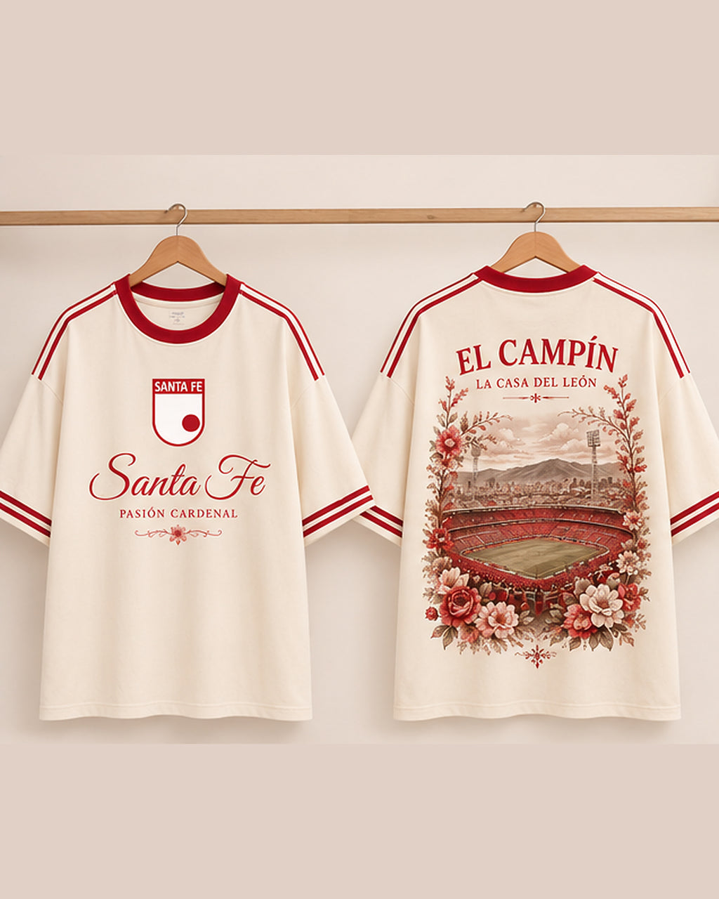 Independiente Santa Fe La Casa Del León - prenda sola frente y espalda
