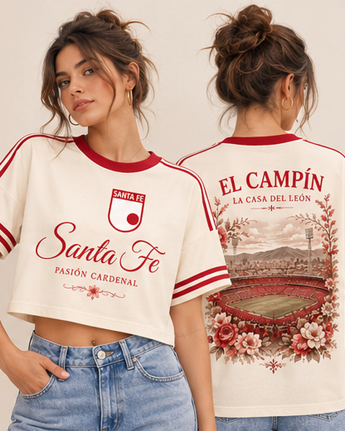 Independiente Santa Fe La Casa Del León - oversize corta mujer