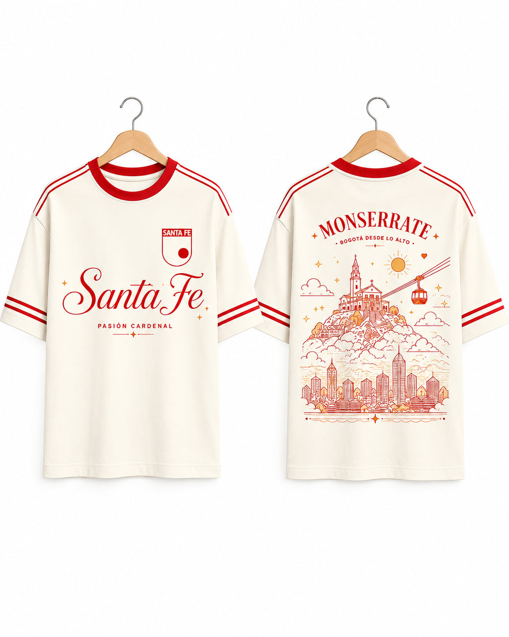 Independiente Santa Fe X Monserrate Desde Lo Alto — prenda sola frente y espalda