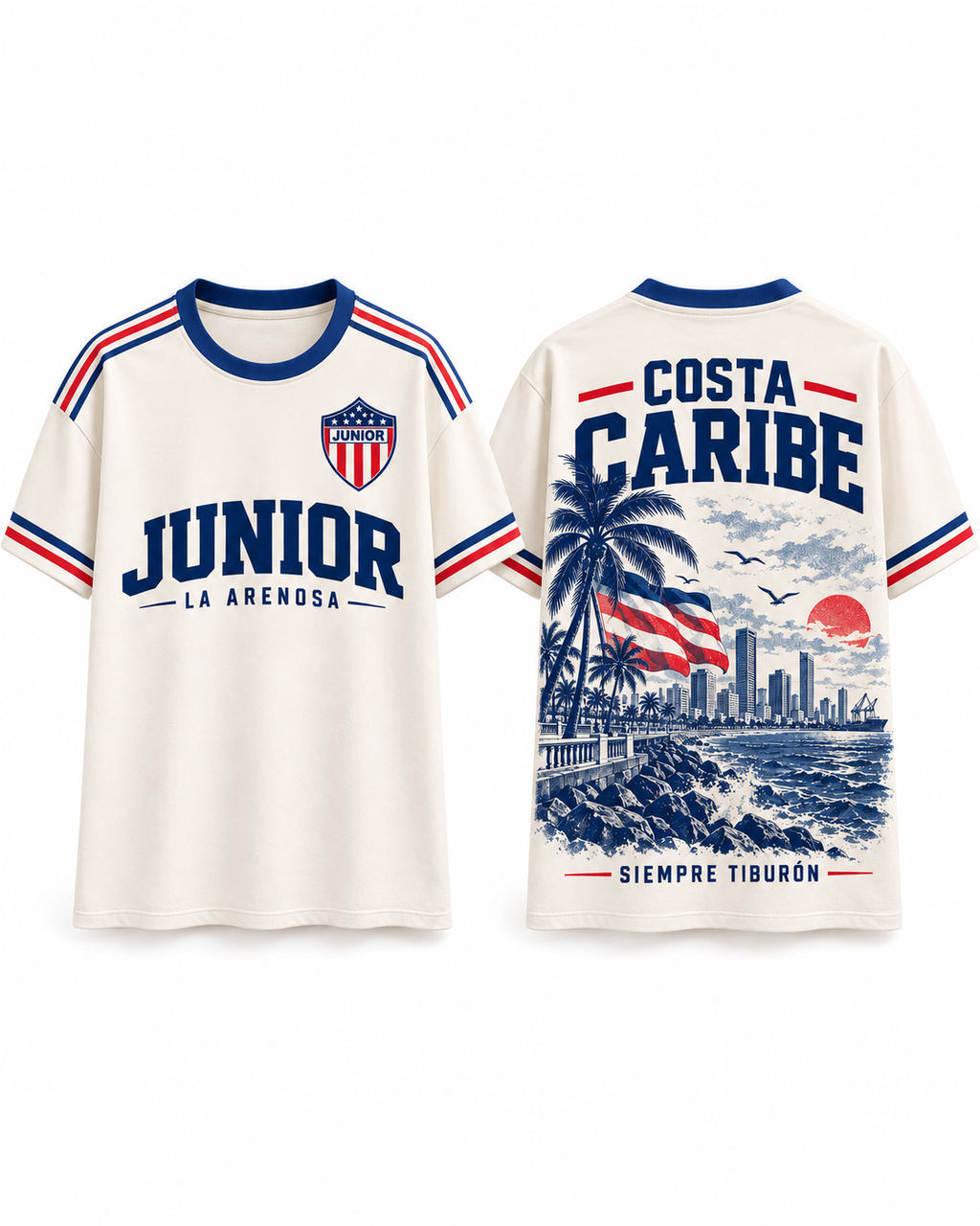 Junior Costa Caribe — prenda frente y espalda