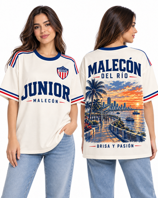 Junior Malecón del Río — Oversize larga mujer frente y espalda