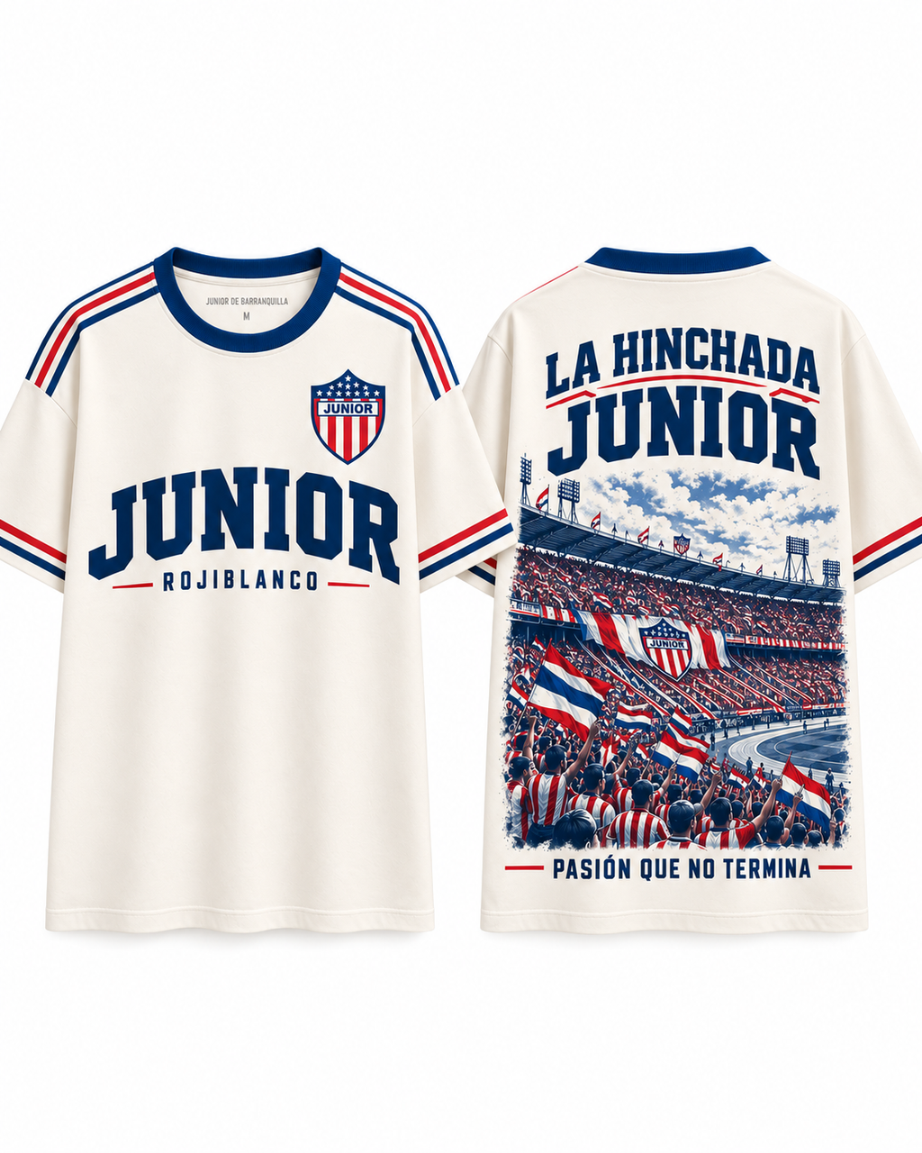 Junior Orgullo Rojiblanco — prenda sola frente y espalda