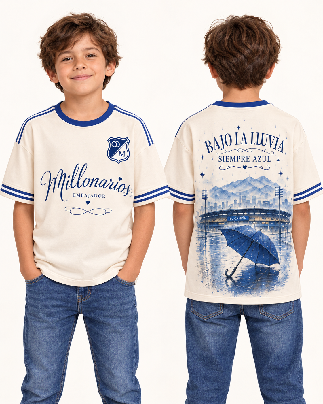 Niños frente y espalda