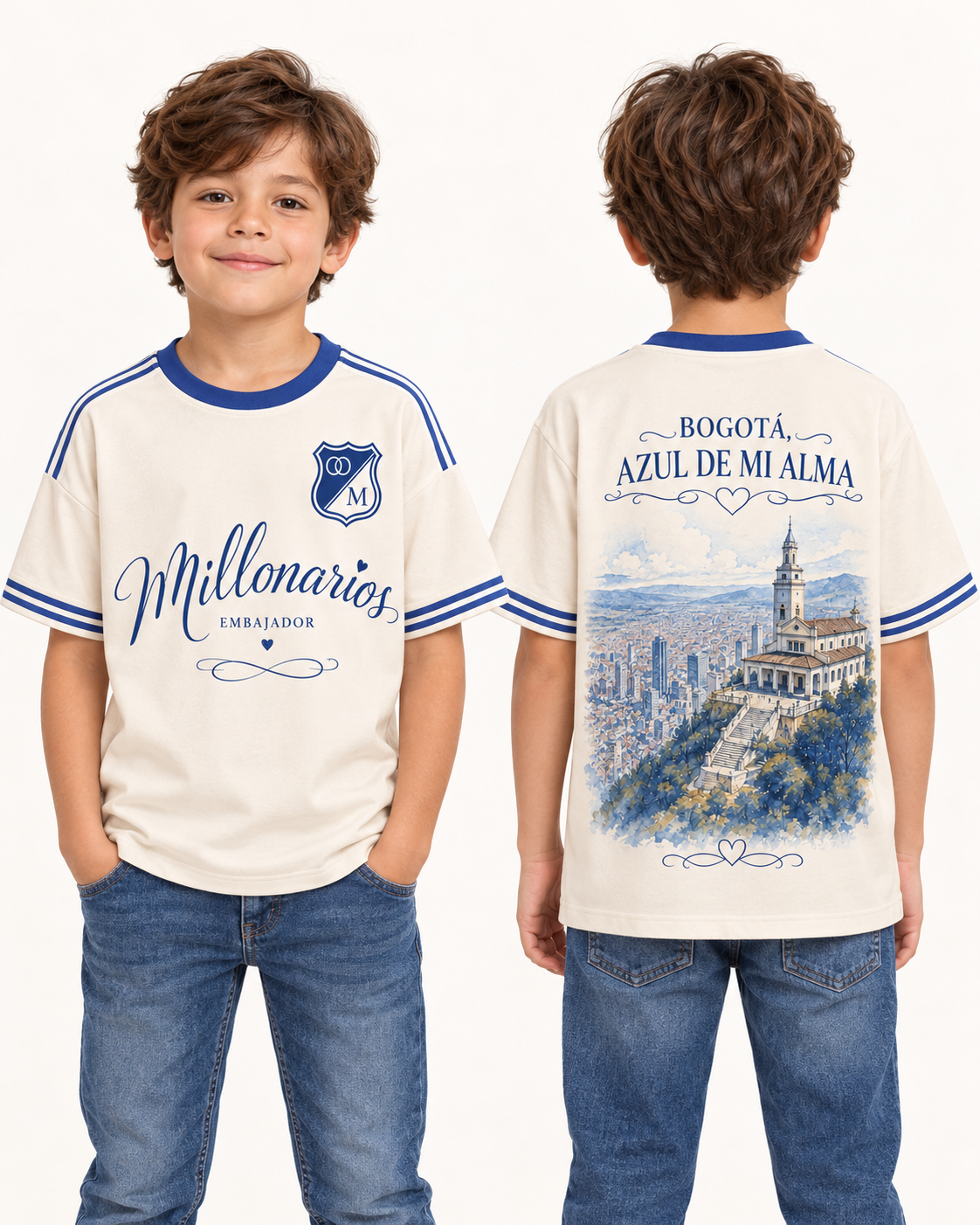 Niños frente y espalda