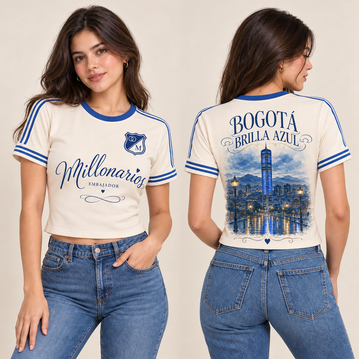 baby tee mujer frente y espalda