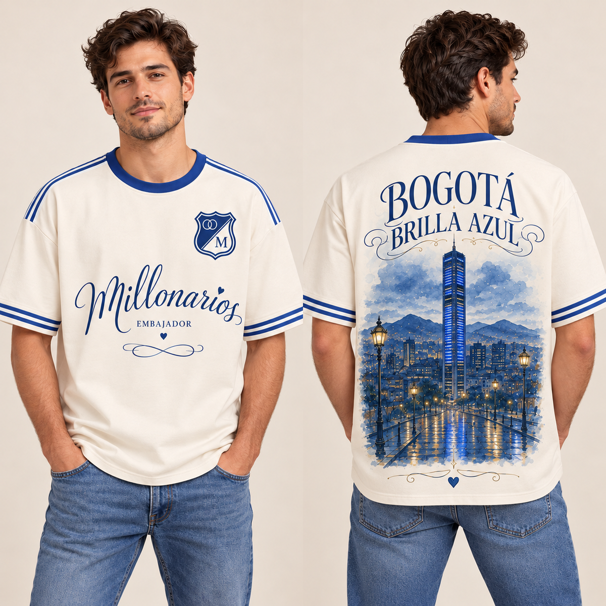 Regular fit hombre frente y espalda